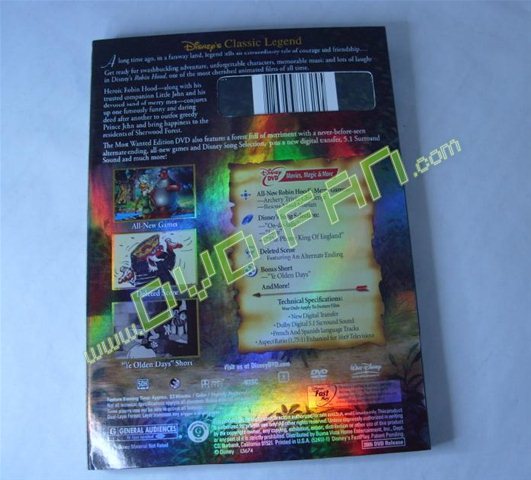 Robin Hood Disney Dvd