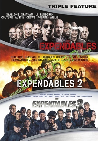 The Expendables 1 2 3 DVD Trilogy Complete Collection 